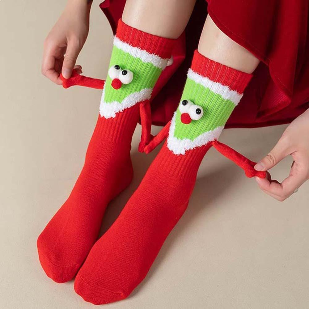 New Year Gifts Christmas Magnetic Stocking Breathable Cartoon Xmas Socks  Streetwear