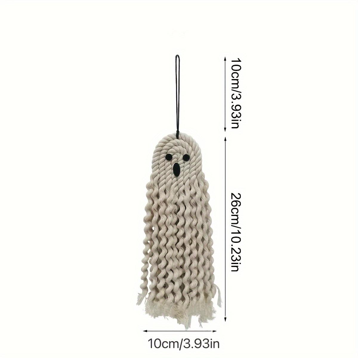 

Cotton Halloween Decoration Hanging Ornaments Hand-woven White Ghost Wall Hanging Holiday Scene Arrangement Theme Party Supplies