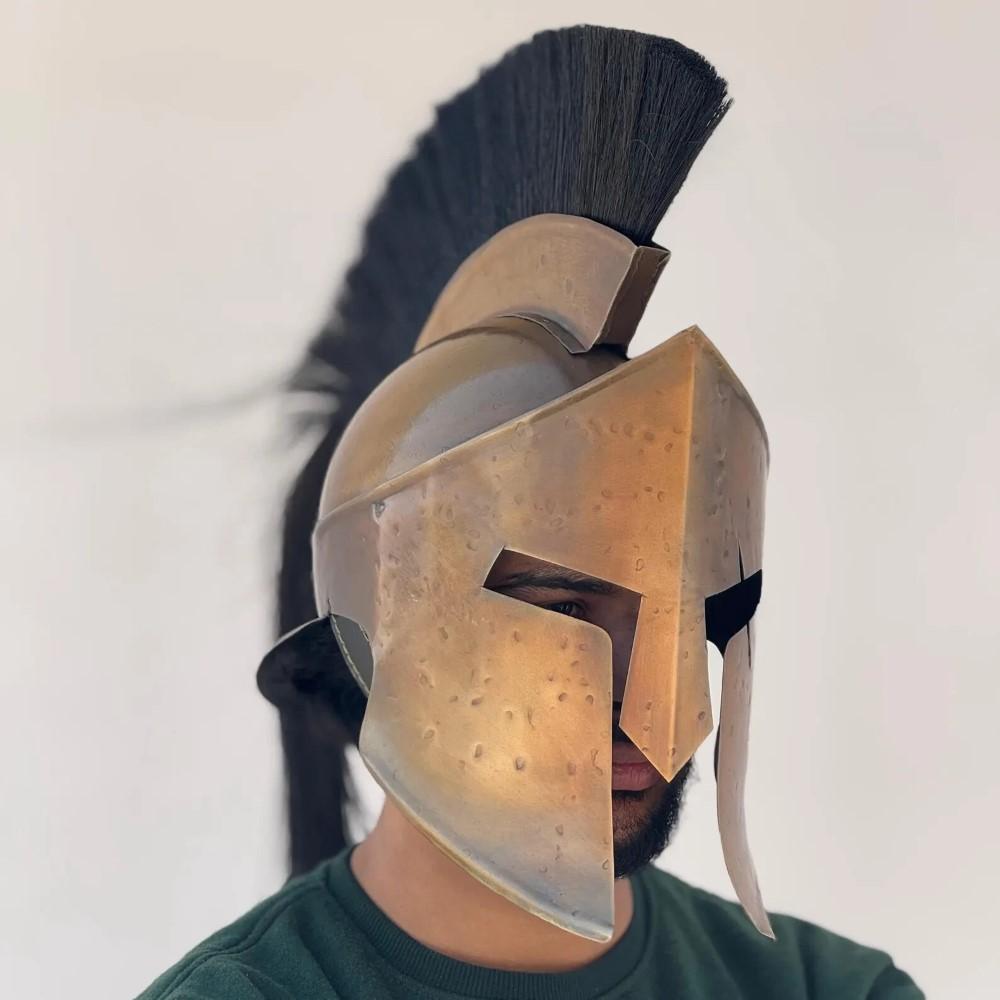 Handmade Authentic Movie Frank Miller “300” King Leonidas Spartan Helmet New