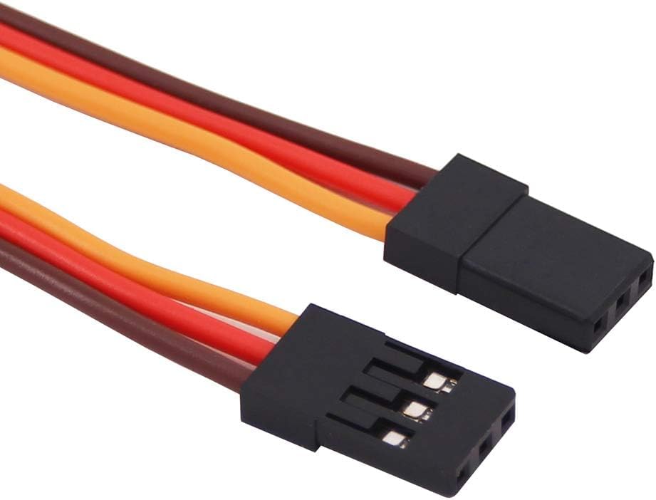 GTIWUNG Pacote com 10 Cabos de Extensão para Servo com Clipes de Conector de Segurança, Travas de Fio, Travas de Plugue de Servo, Clipes de Segurança para Servo para Produtos RC Laterais + 10 Servos