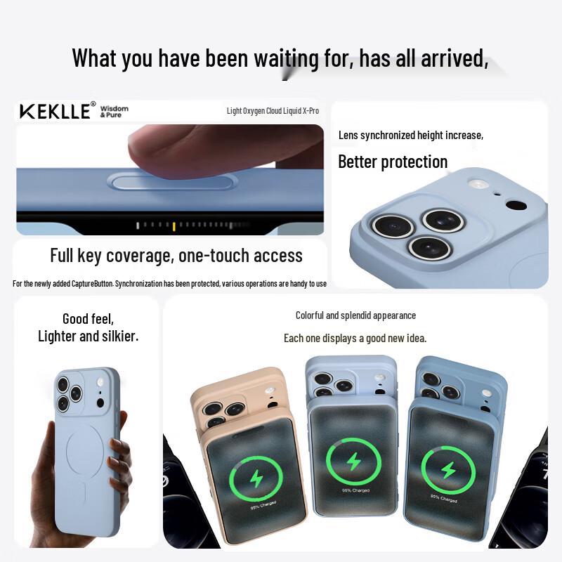 KEKLLE Magsafe Compatible Liquid Silicone Phone Case