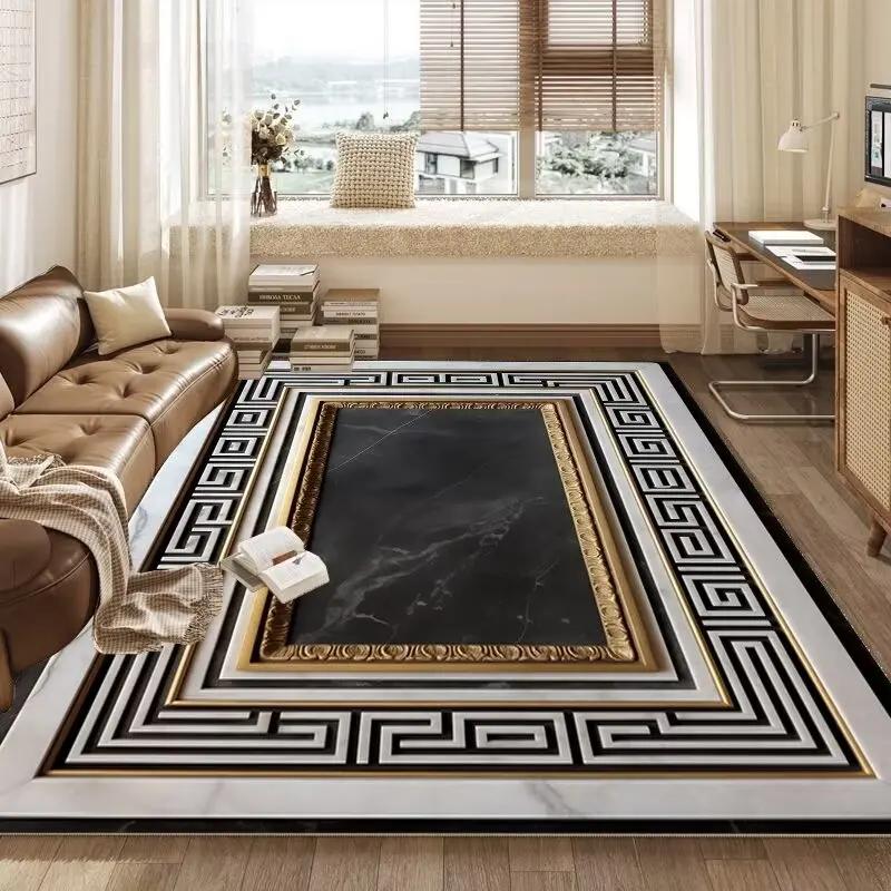 Retro Chinese Style CARPET FOR LIVE ROOM Non-slip Bedroom Soft Large Rug Hall Decoration Washable Floor Mats Customizable 