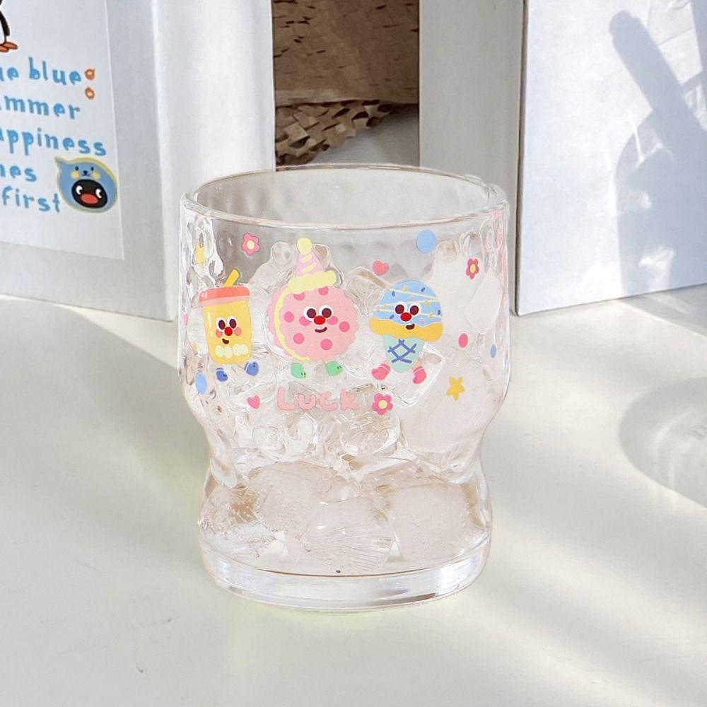 Cartoon Glass Cup Heat-resistance Milk Cups Cute Coffee Mug Office