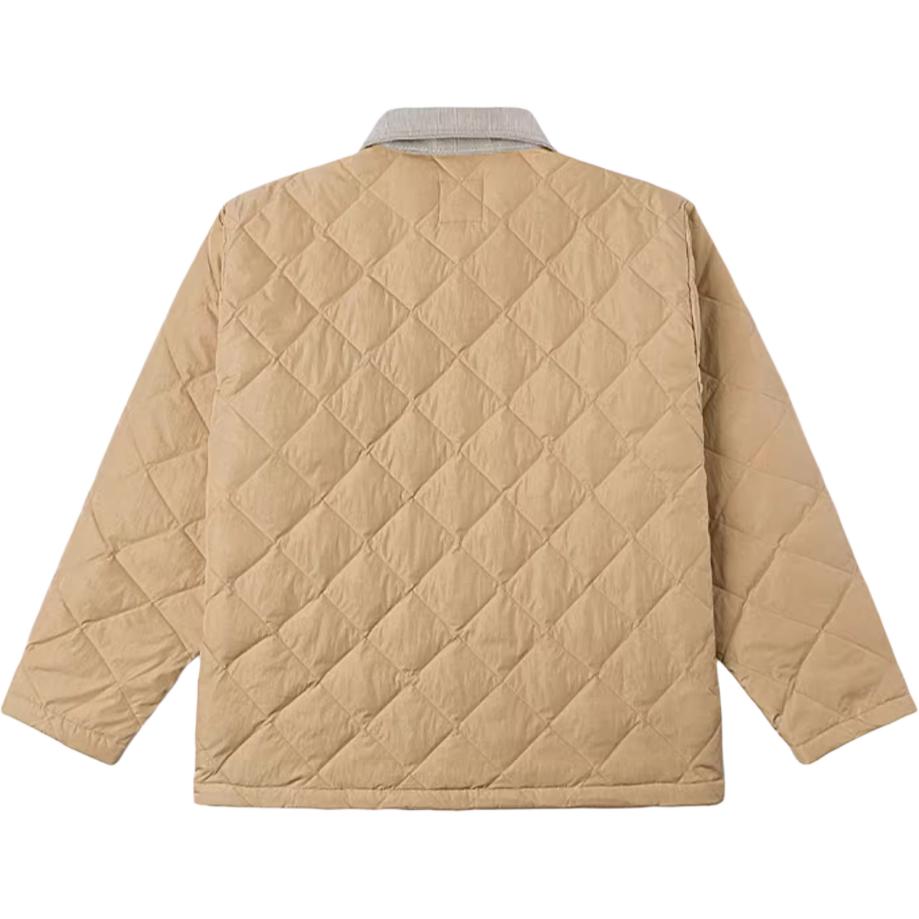 Vans X Zhang Quan Artist Collaboration Year Of The Snake Limited Edition Duck Down Collar Loose Diamond Quilted Jacket Men Jackets Brown VN000P6N4MG