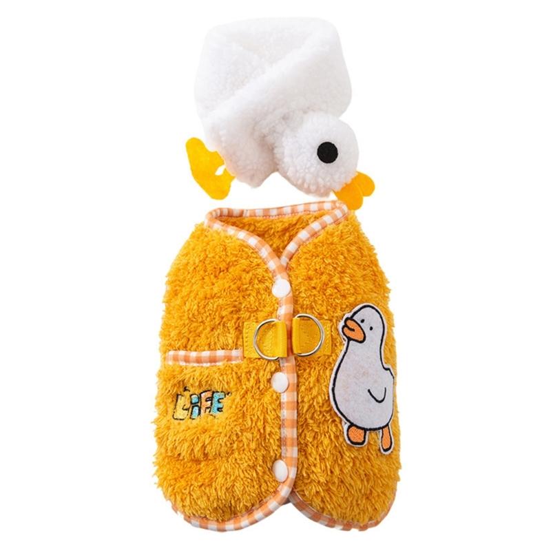 

Jumpsuit Dog Pullover Furry Vest for Medium Dogs to Large Dogs for Winter Basic Jumpsuit Vest Thick Coat XS