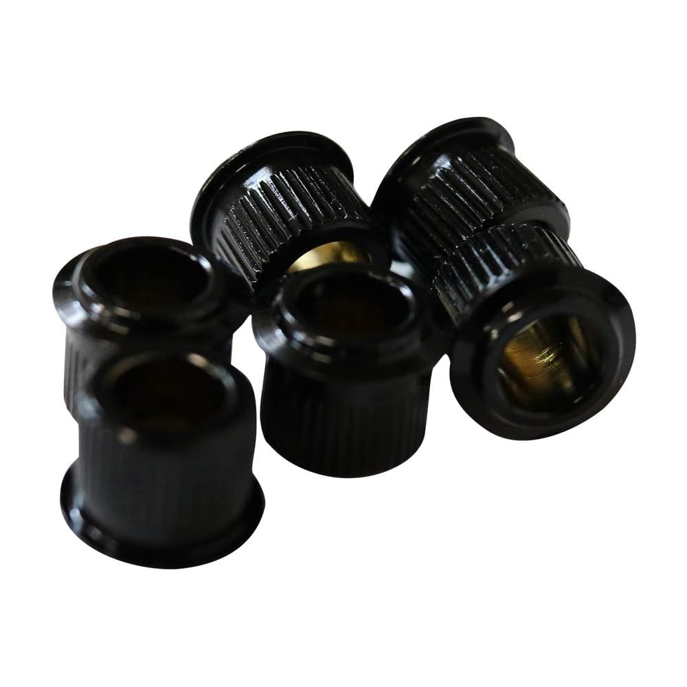SCUD Guitar Tuner Conversion Bushings, 6-piece Set, Black BU-CBB