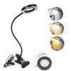 1pc Magnifier Eye Protection Reading Desk Lamp, LED Desk Lamp With Clip Light, 48 LED Lamp Beads, 3 Modes Of Dimmable Magnifying