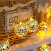 LED Mosaic Mirror Ball String Lights for Party & Festival Decoration