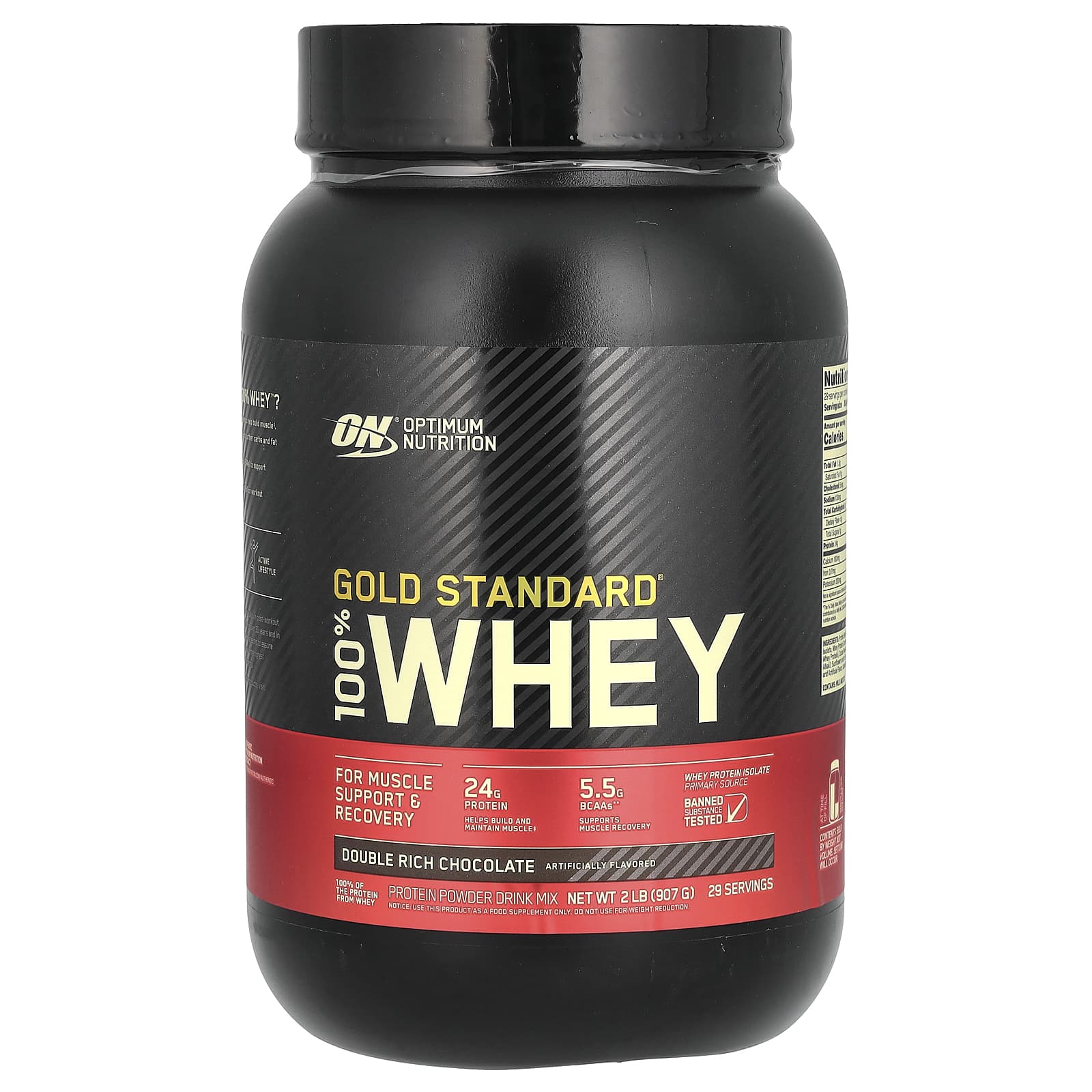 

Gold Standard 100% Whey, Double Rich Chocolate, 907G(2Lb)