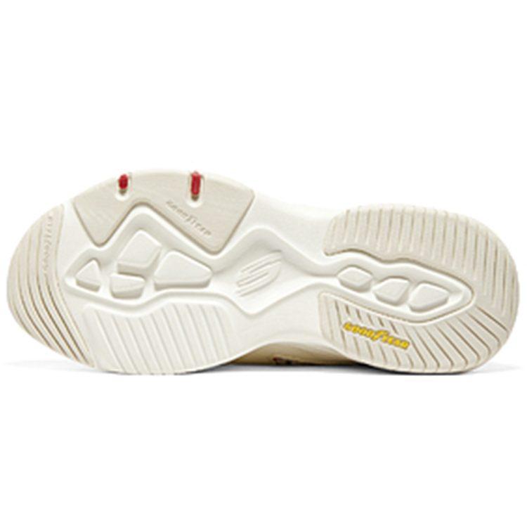 Skechers Cushioning Abrasion Resistant Coverage Support Low top Chunky Sneakers Men's White Red 894086-WRD