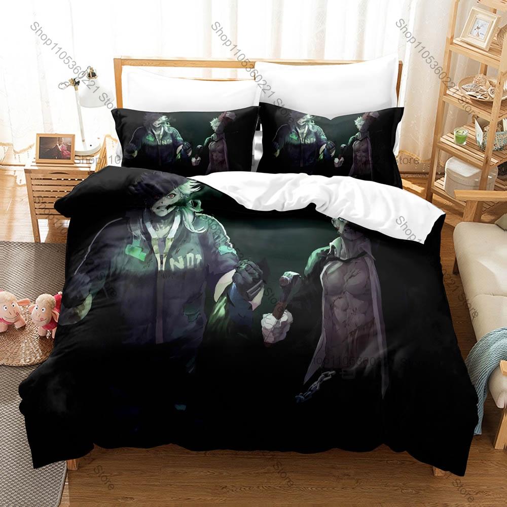 Dorohedoro Anime Manga 3D Print Bedding Set Duvet Cover + 2 Pillowcases Soft Polyester Bed Linen Bedroom Decor For Anime Fans