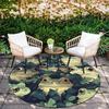 Frog and Leaves Pattern Round rug,Carpet Rug for Living Room Bedroom Sofa Playroom Decor,Non-slip Floor Mat,Holiday Gifts and Birthday Gifts