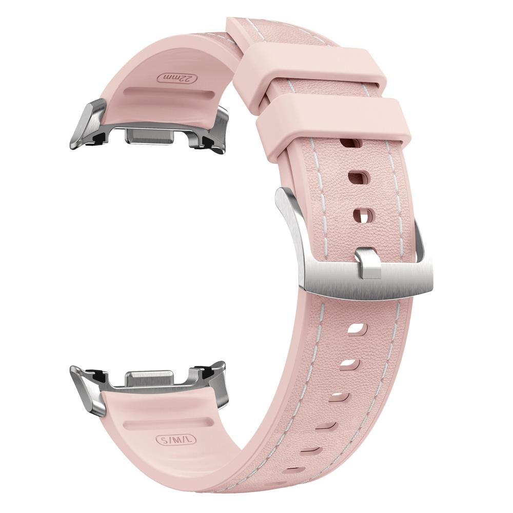 Bracelet Hybride Silicone+Cuir Pour Samsung Galaxy Watch 8 Classic 46mm Bracelet Sport Pour Watch 8 44mm 40mm Bracelets Montre