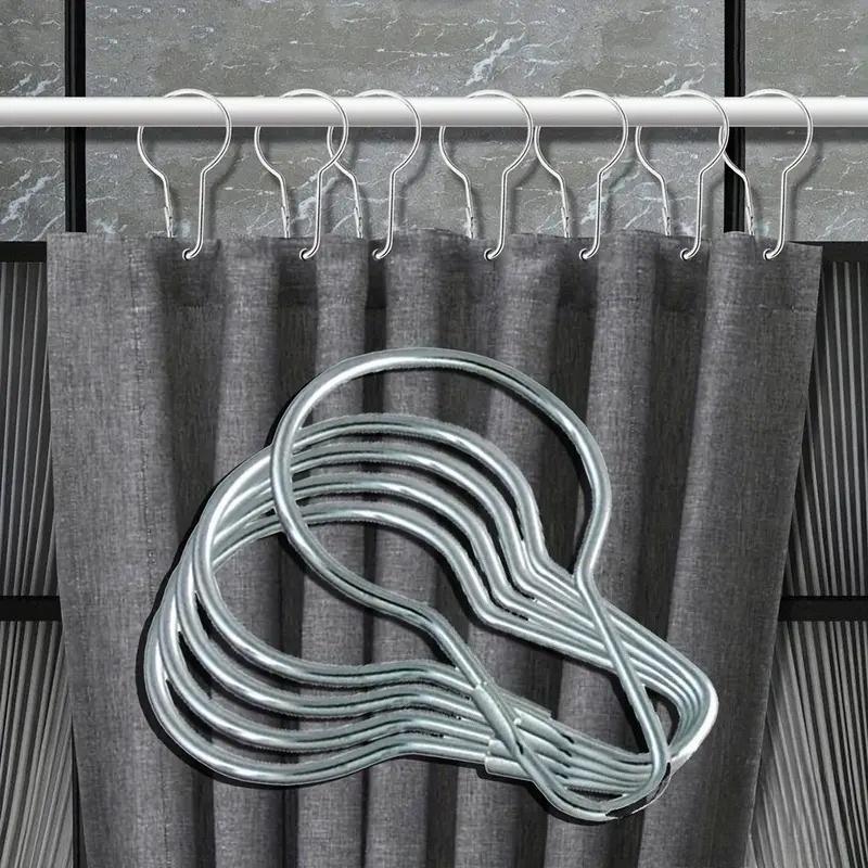 Gourd-Shaped Curtain Hooks, Stainless Steel, 109pcs for Home/Hotel