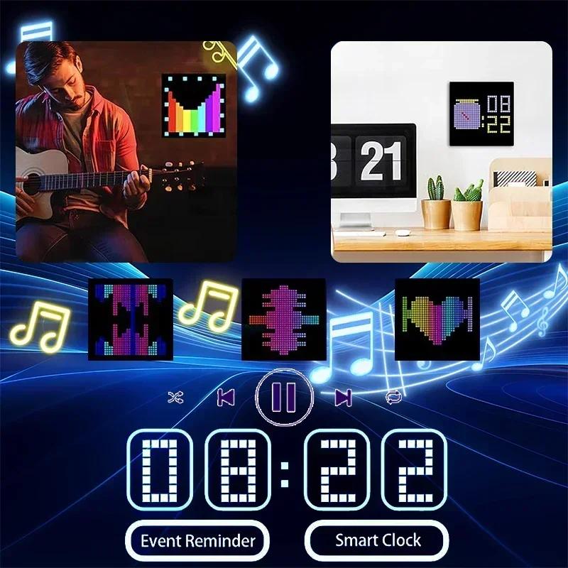 Pixel Screen LED Ambient Light Can DIY Text Pattern APP Control Living Room Bedroom Desktop Atmosphere Decoration Game Room