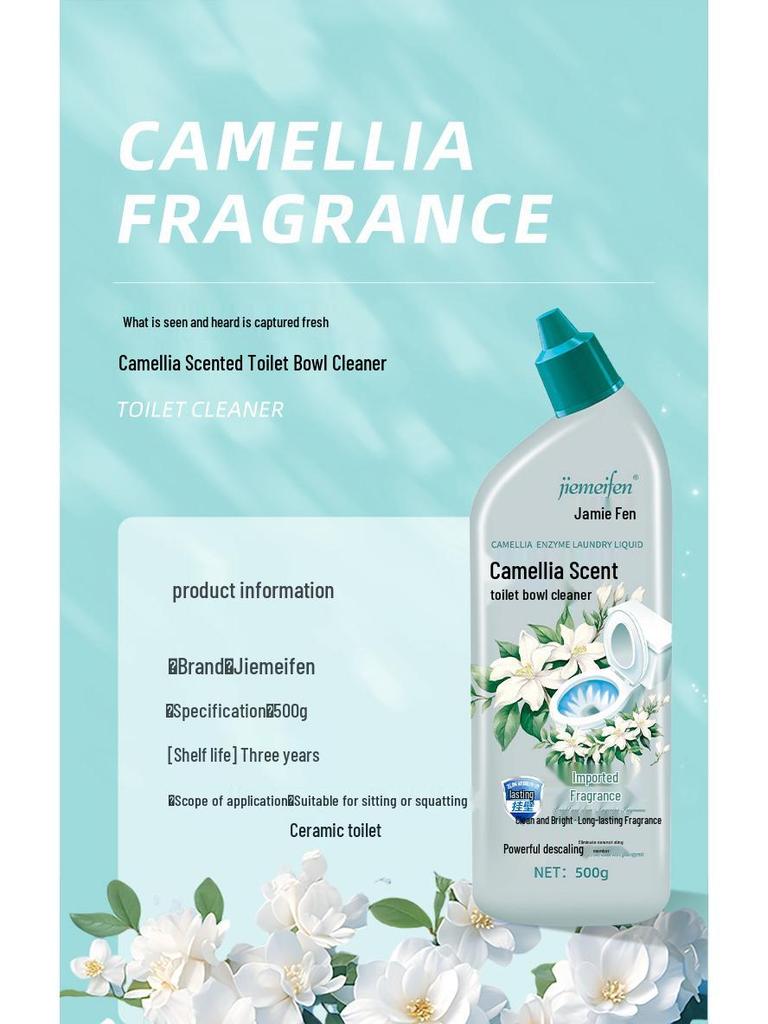 Jiemeifen Camellia Toilet Bowl Cleaner 500g - Stain Remover & Descaler [Buy 1 Get 6]