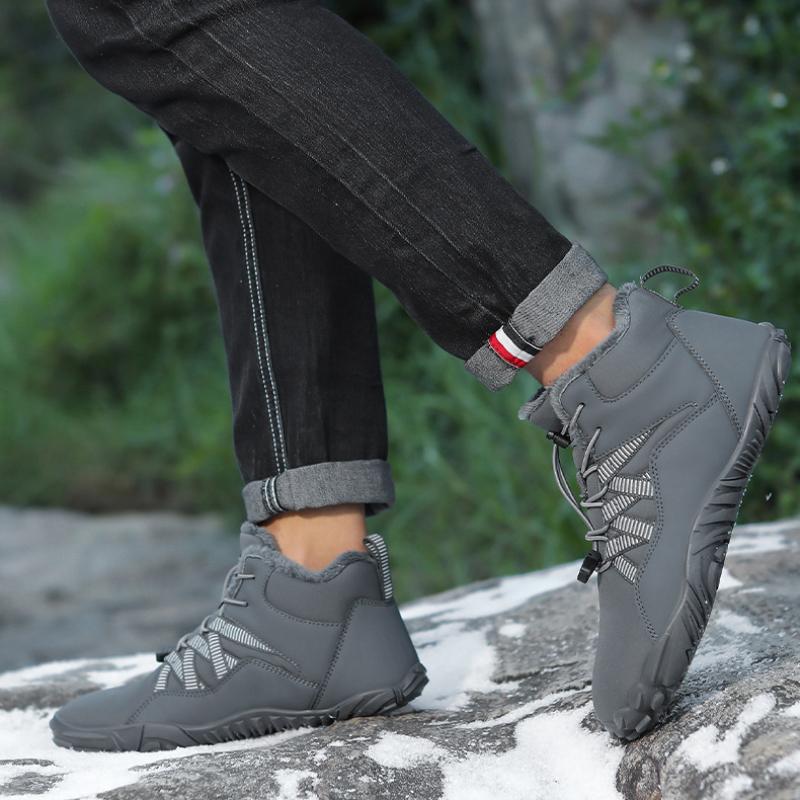 Men's Large Size Winter Warm Snow Boots Plush Lining Waterproof Ankle Boots Anti-slip Outdoor Shoes Hiking Mountaineering Sports Boots