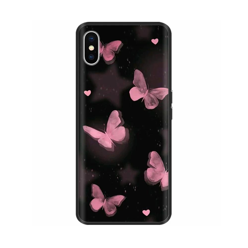 For iPhone X XS Flowers Soft TPU Silicone Phone Cases Shockproof Cover For iPhone X Xs Max XR Soft Liquid Housing Fundas Capa