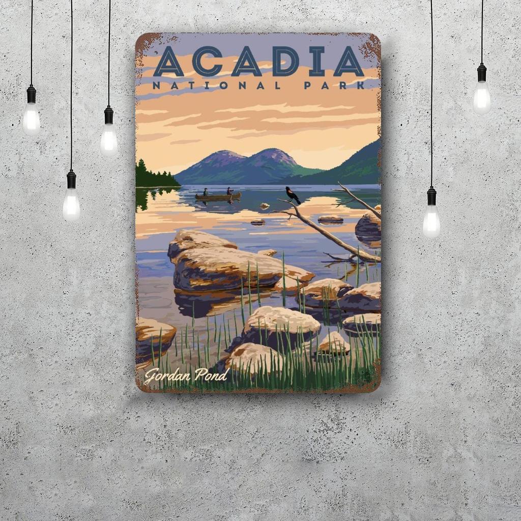 kenai fjords national park Decor Poster Vintage Tin Sign Metal Sign Decorative Plaque for Pub Bar Man Cave Club Wall Decoration