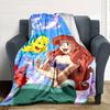 1 Stück Ariel Flunder Decke Leichte Flanell-Kuscheldecke für Sofa Bett Reise Camping Wohnzimmer Büro Couch Sessel