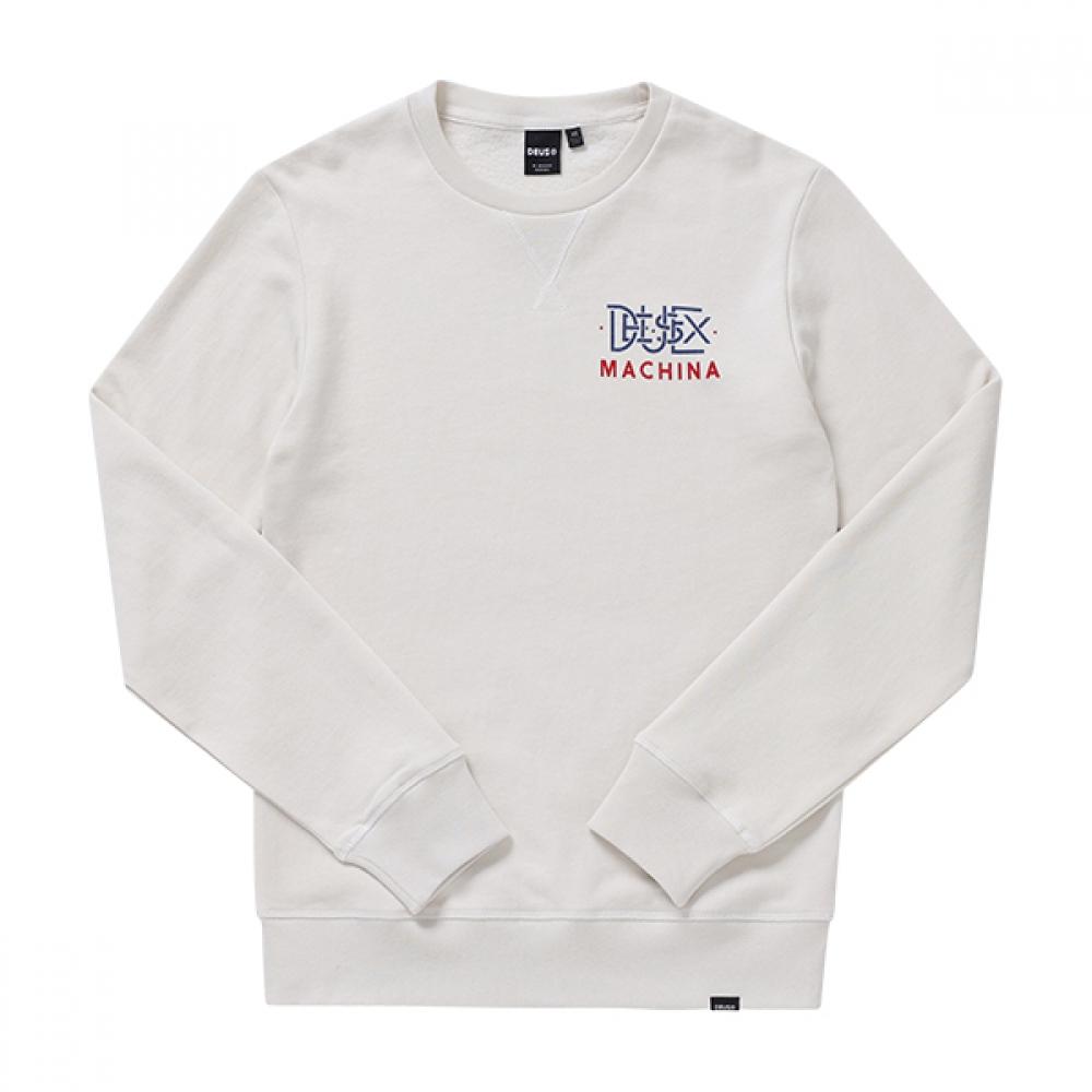 DeuS X Makina Dmw228180 Vwht Efmera Men S SweatShirt DMW228180 VWHT (XS)