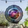 10 Inch Hanging Wind Spinner with Starry Sky Design Unique Outdoor Wind Chime for Balcony Garden Decor 360 Rotating Hook No Batteries Needed