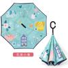 Children's umbrella Reverse umbrella Double-layer weather and rain umbrella Male and female hands-free primary school students cartoon