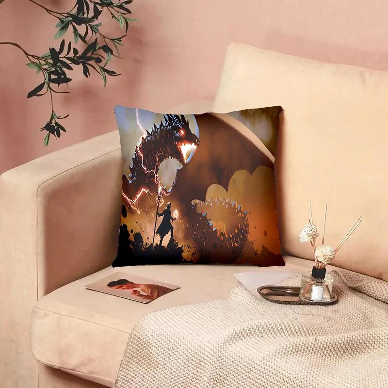 Color Intrigue Dragon Boat Balloon Printed Soft Square Pillowslip Polyester Cushion Cover Pillowcase Living Room Home Decor
