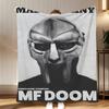 Hiphop Artist MF DOOM Throw Soft Coral Fleece Blanket 310gsm Fluffy Warm Throw for Sofa Bed Couch Bedroom Decor
