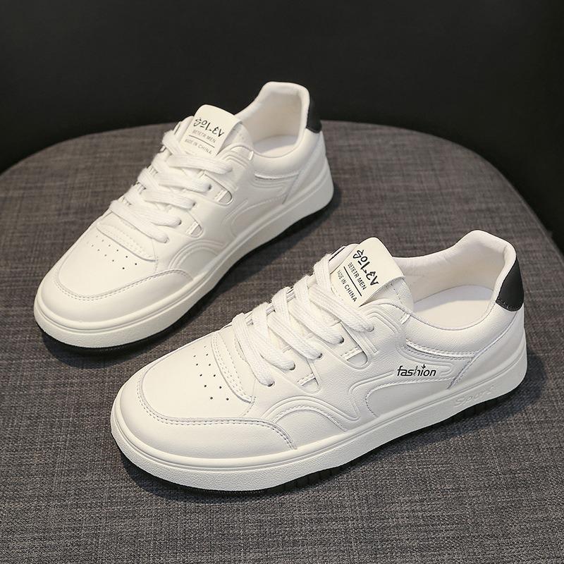 Leather Little White Shoes Women's Shoes Flat Baseplate Shoes Spring New Soft Sole Single Shoes Casual Shoes Women's Sports Shoes