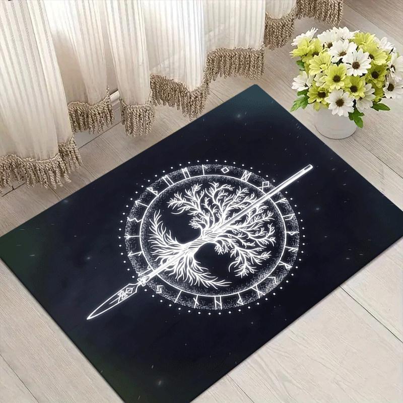 1pc The sacred tree of life Print, Design Indoor Area Rug - Soft, Anti-Slip, and Durable Gaming Room Decor for Bedroom, Living Room