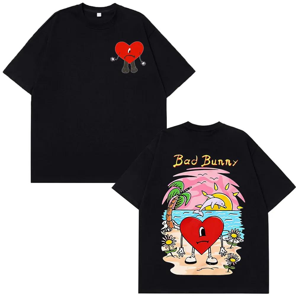 

Bad bunny un verano sin ti moda vintage camiseta as de grandes dimensões unisex harajuku manga camisetas 4XL