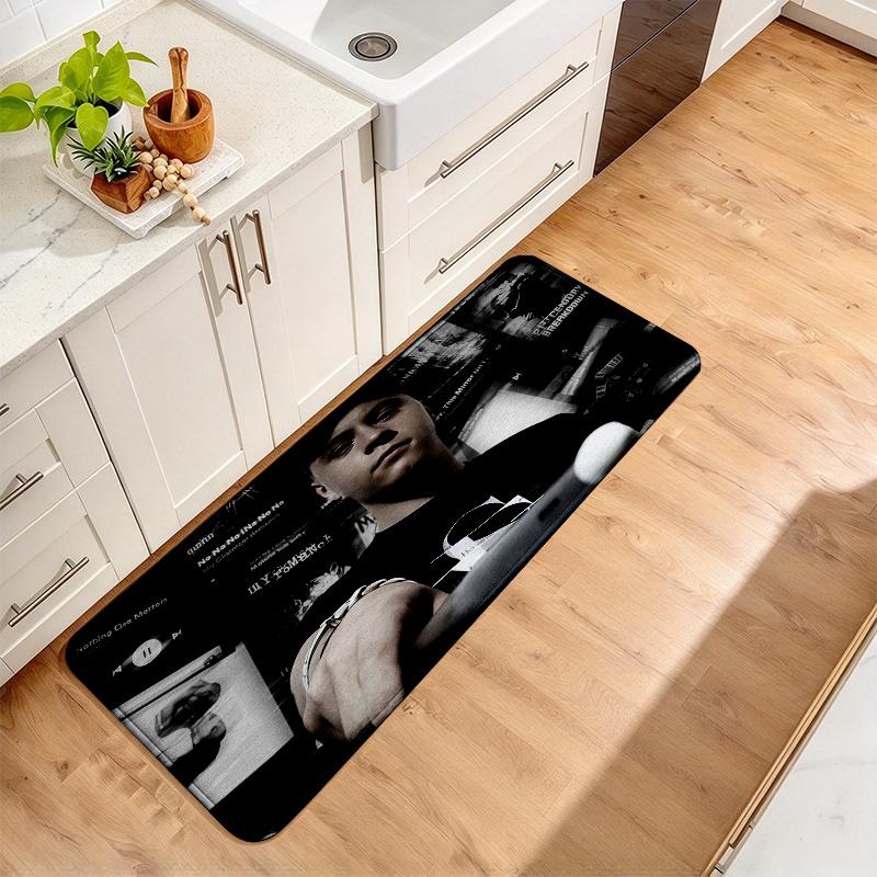 Gustav Schafer Print Flannel Kitchen Mat Christmas Soft Area Rug Non Slip Floor Carpet Home Decoration