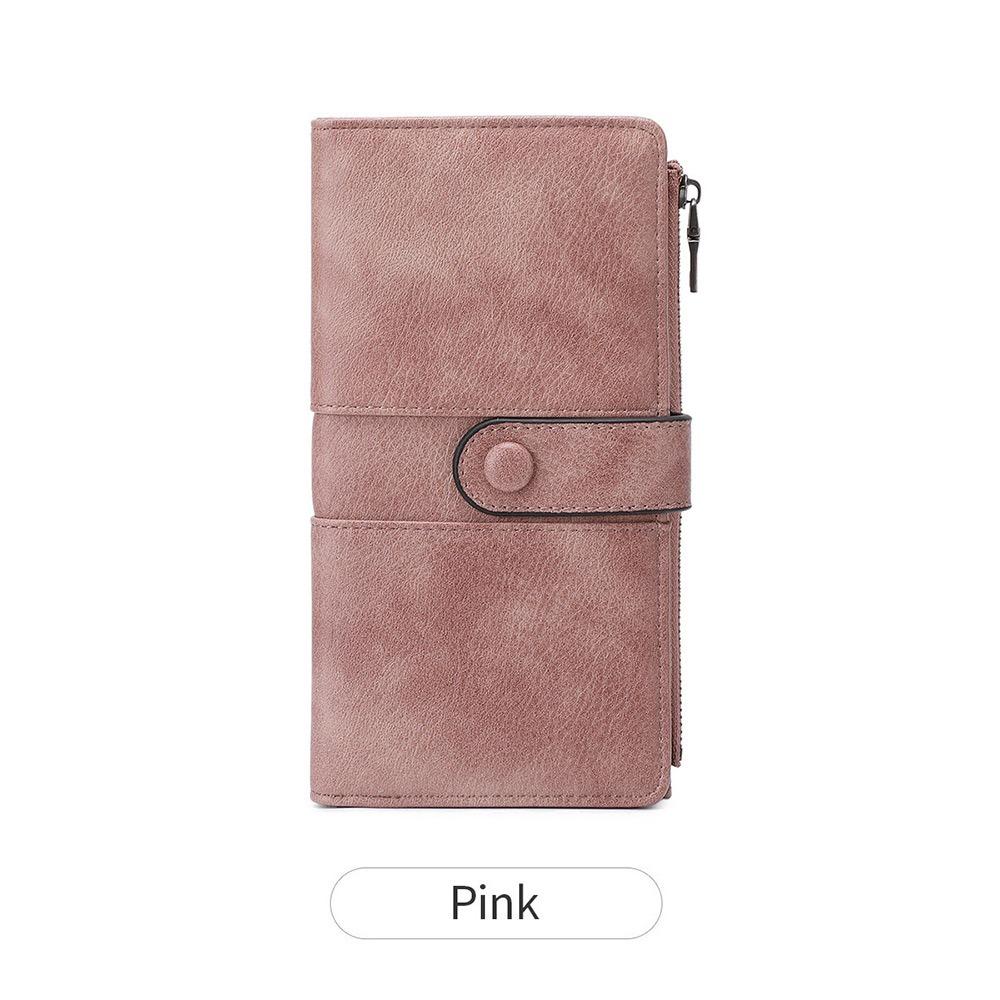 

PU Leather Women Long Wallet Multi Card Slot Leopard Print Zipper Purse Zipper Closure Long Style Large Capacity Wallet Men