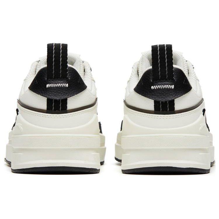 Anta Bump Slip Resistant Abrasion Resistant Low top Skateboard Shoes Women's White Black 922328076-3