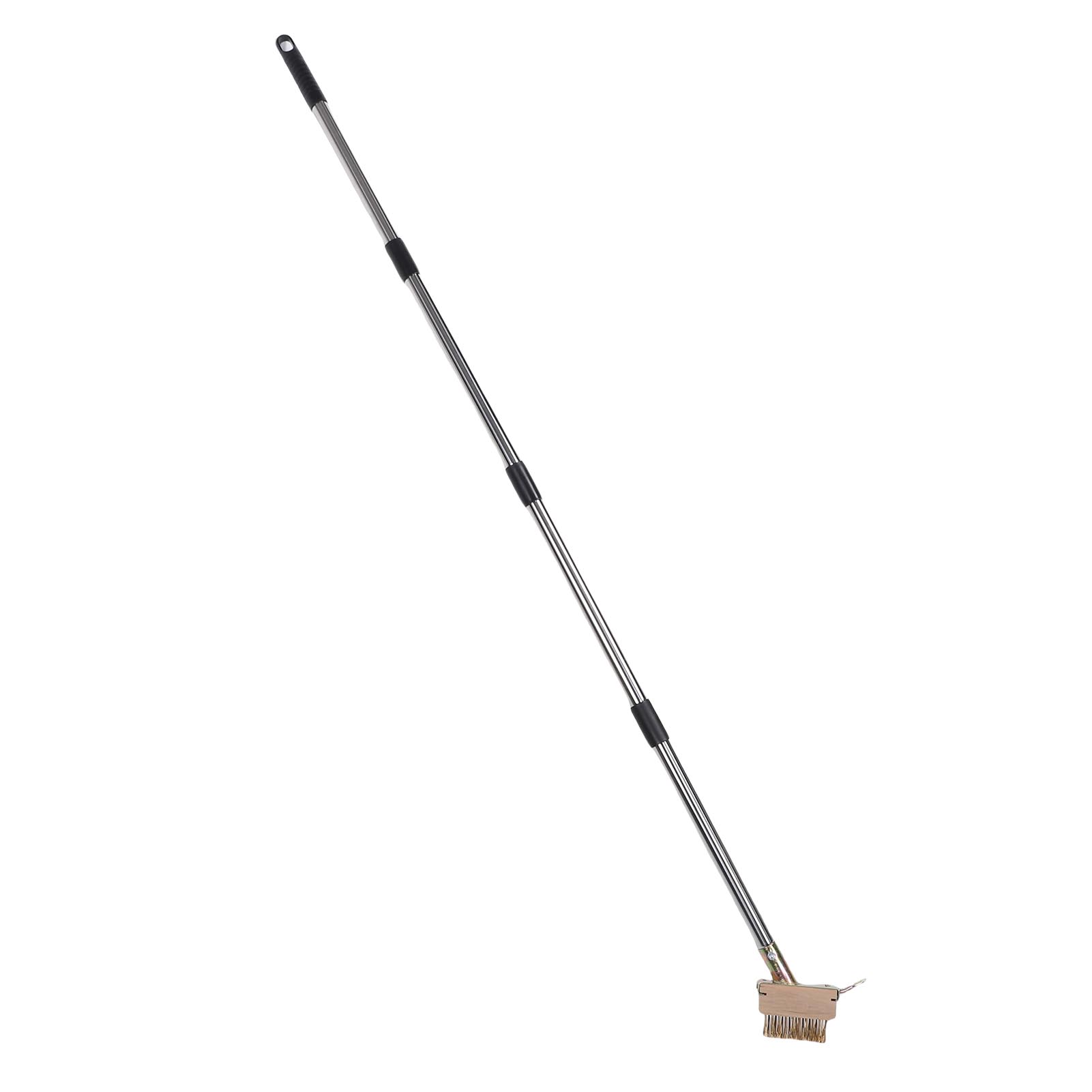 Crack Weeder Tool Set with Adjustable 63in Long Handle 2 in 1 Stainless Steel Crevice Weeding Tool Brush for Patio Driveway Sidewalk Moss Removal Steel wire + ABS + iron + pine wood