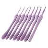 8-teiliges Häkelnadel-Set, Alumina-Nadel, Kunststoffgriff, Strickwerkzeuge, Haushaltswaren, Lila