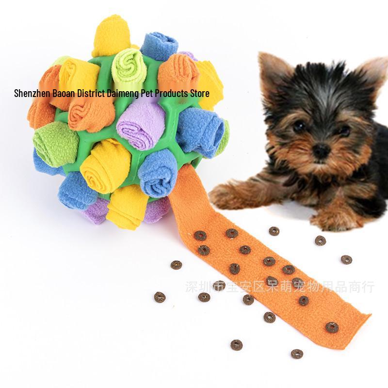 Pet Sniff & Play: Hidden Food Rubber Ball Toy for Dogs