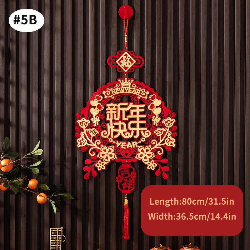 Chinese New Year Hanging Ornament Chinese Spring Festival Decoration Traditional New Year 2025 Tassel Pendant Door Hanging Decor