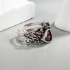 925 Sterling Silver Plated Sun Moon Sunflower Heart Rings for Women Original Flower Wedding Crystal Luxury Jewelry R5375