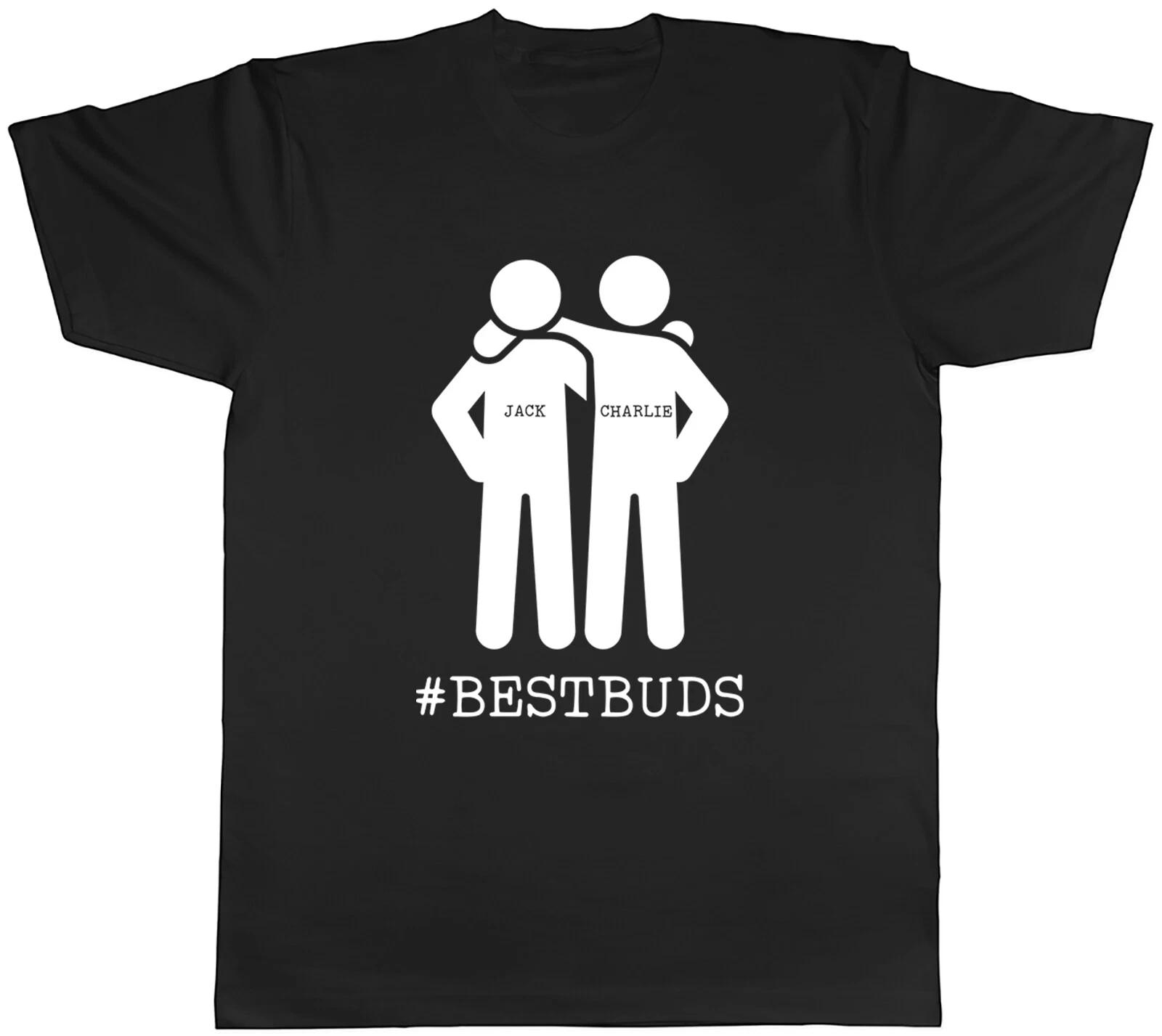 Personalised Best Buds Mens T-Shirt Any Two Male Names Friendship Tee Gift XXL