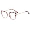 Anti Blue Light Women's Prescription Reading Glasses TR90 Ultralight Metal Frame Fashion Gradient Computer Eyeglasses