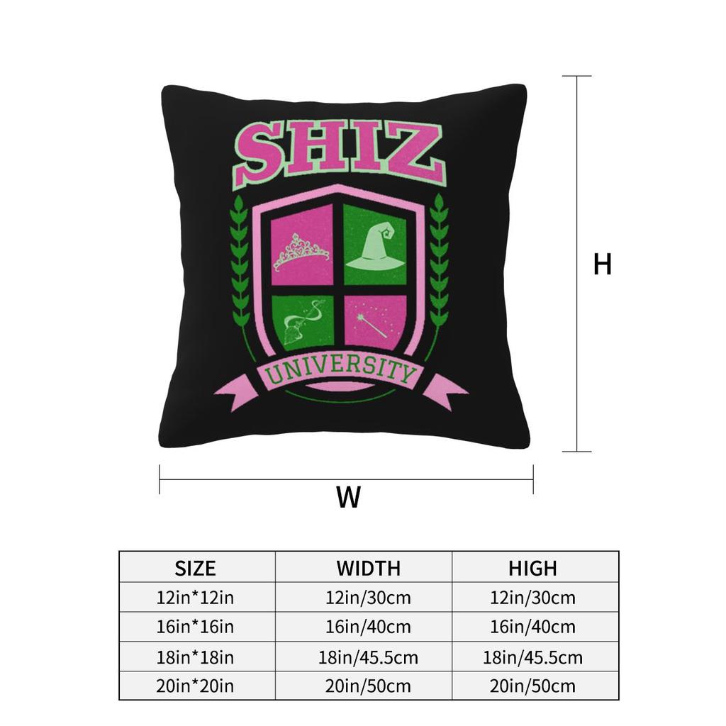 Shiz University Square Pillowcase Pillow Cover Cushion Zip Decorative Comfort Throw Pillow for Home Sofa