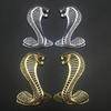Serpiente Cobra Metálica 3D Cobra Emblema 3D Pegatina Metal Auto Coche
