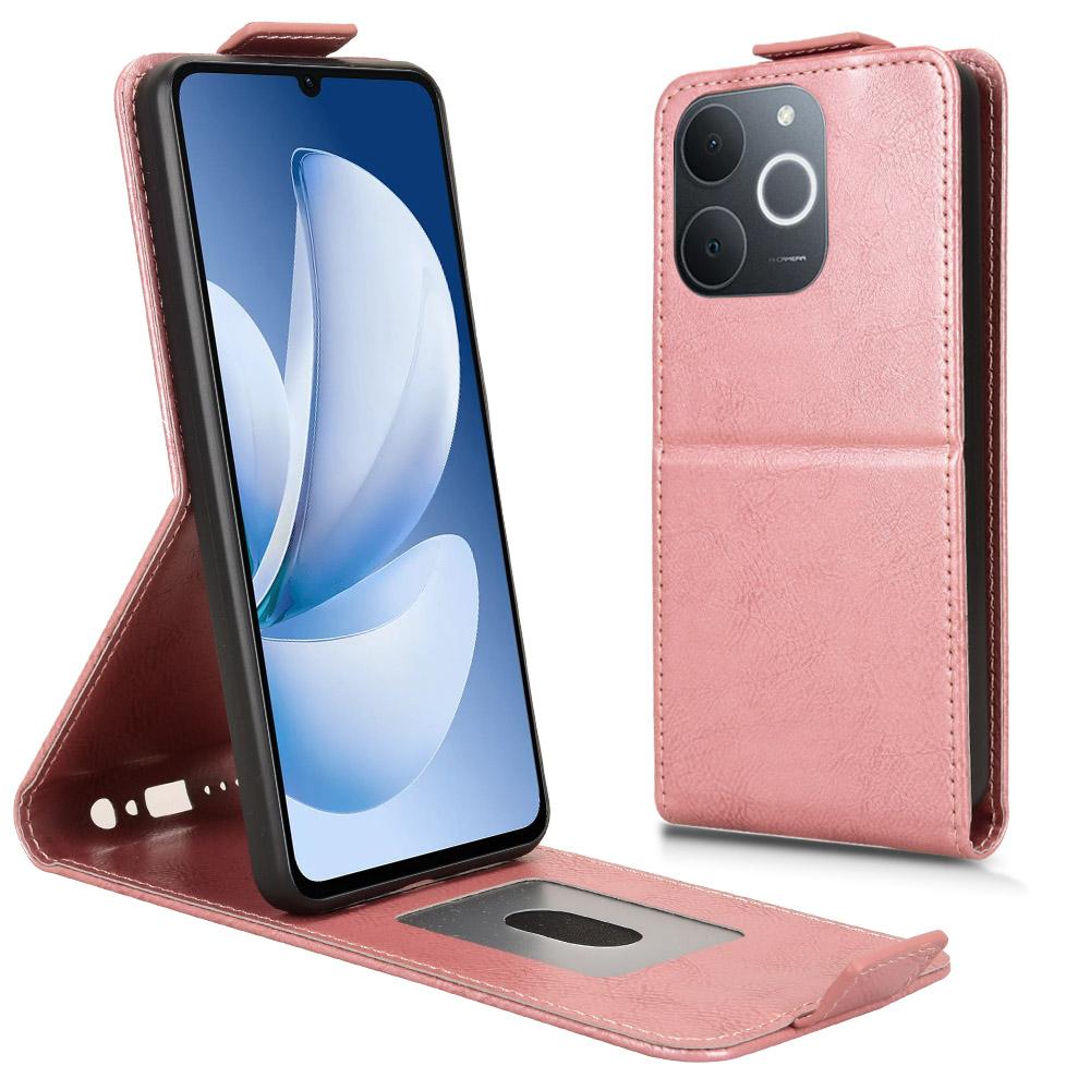 Stojanové pouzdro pro Realme Narzo 80 Lite 4G/C71 4G (Indie)/Poznámka 70T 4G Magnetická spona Vertikální vyklápěcí kožený kryt na telefon s držákem na karty