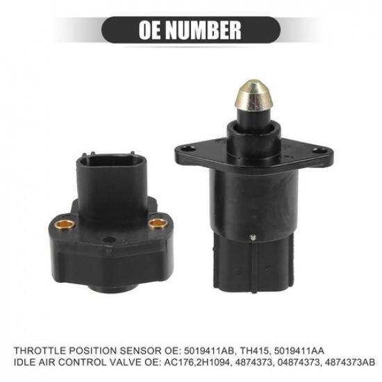 Pack (1) Throttle Position Sensor Idle Air Control Valve For Jeep Wrangler TJ