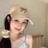 Embroidered Bowtie Hat PonytailHat Long Brims Baseball Hat Fashionable Sun Hat