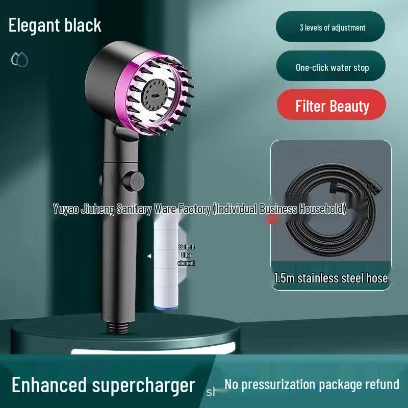 Lotus Handheld Shower Head with Powerful Spray and Filter