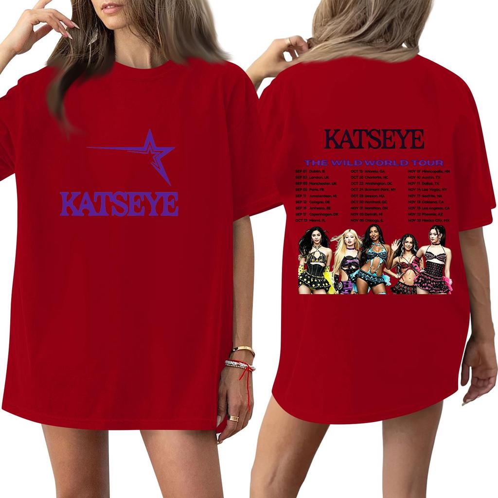 Women's Short Sleeve T-Shirt Casual Letter Print Neck Tee for Daily Wear