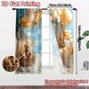2pcs, 2D FLAT PRINTING Curtains (Without Rod) GoldenCloudland Popular Minimalist Curtains Versatile Polyester Curtains